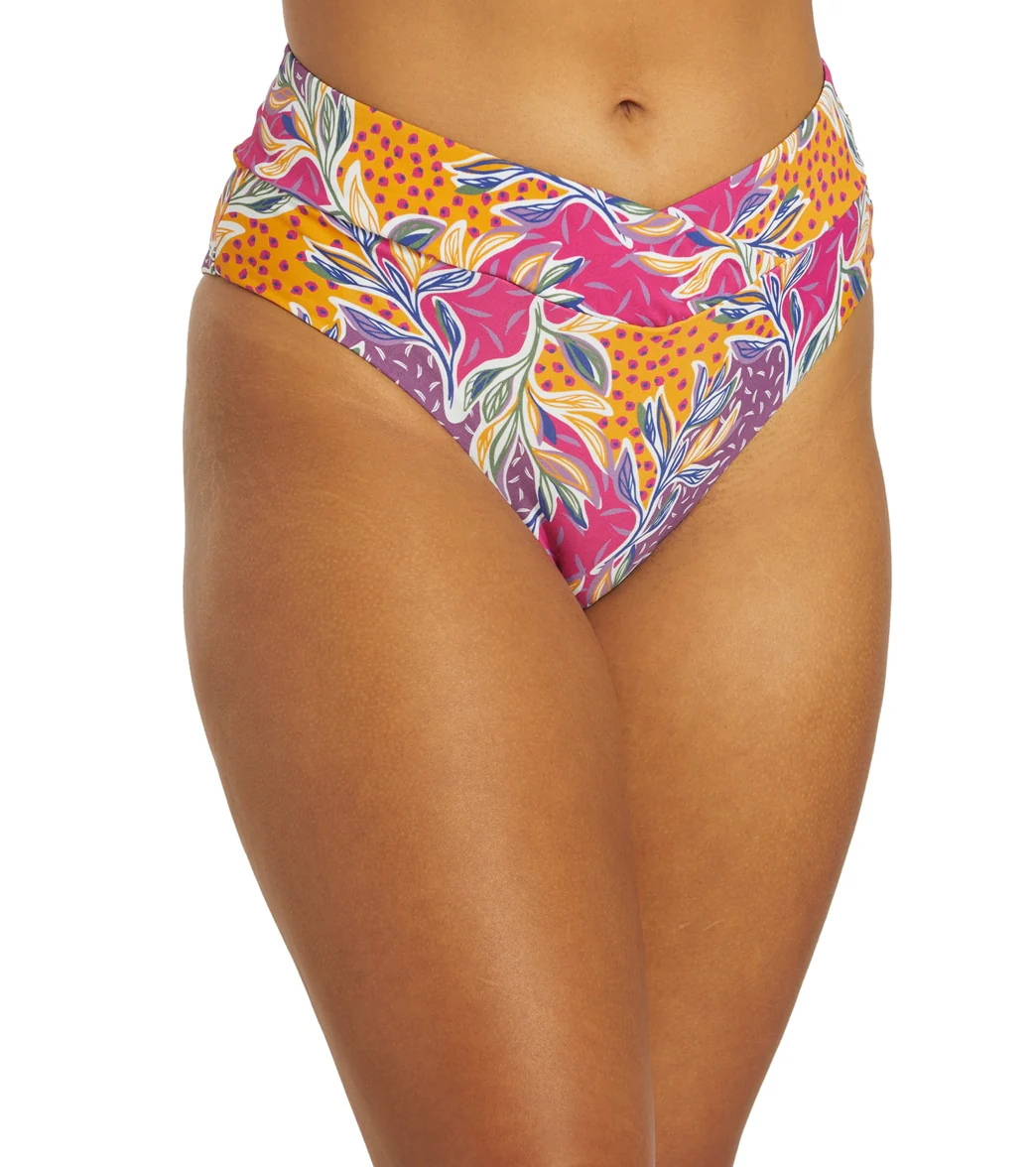 Sporti Active Floral Patchwork High Waisted Cheeky Swim Bottom - Image 5