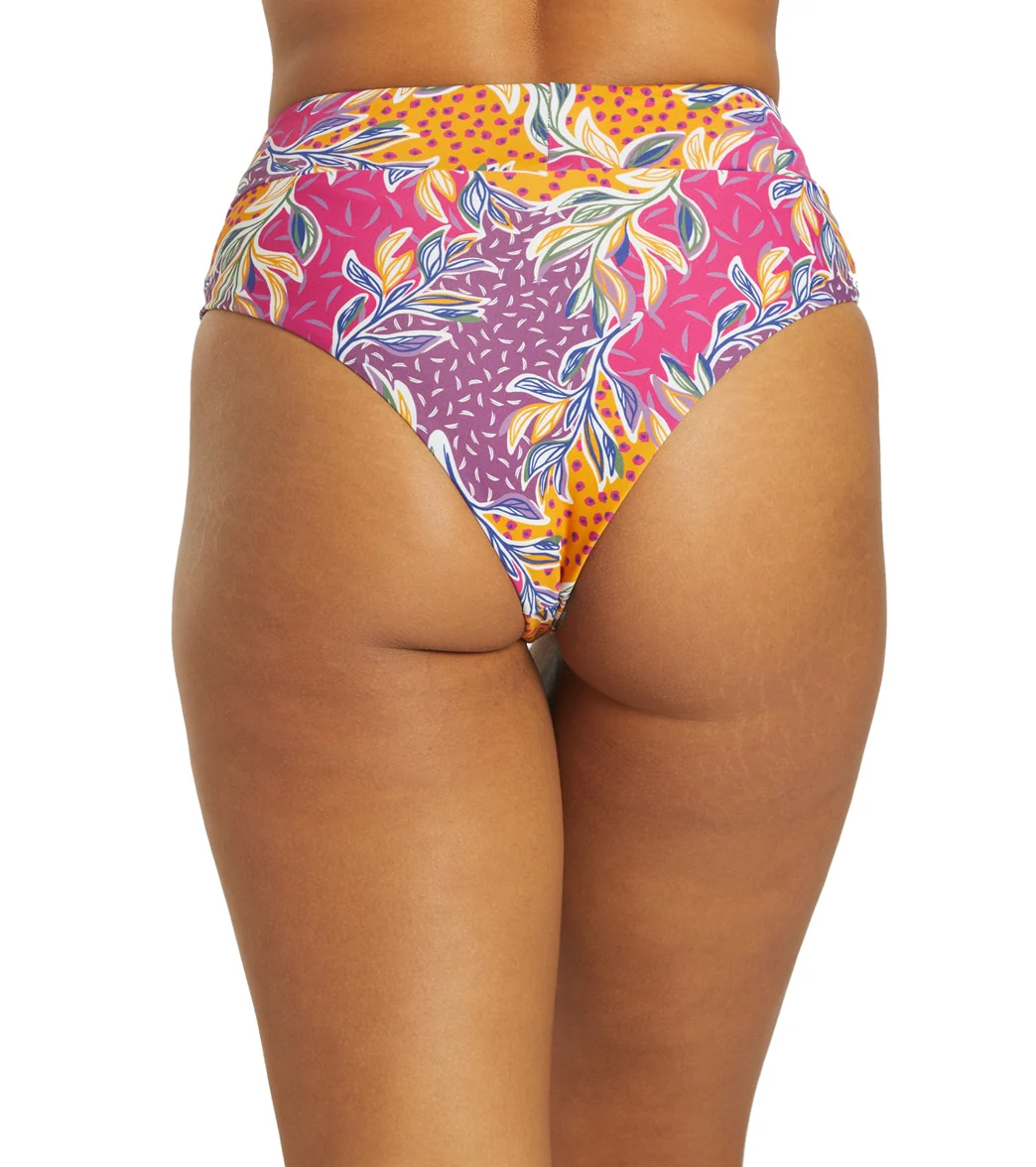 Sporti Active Floral Patchwork High Waisted Cheeky Swim Bottom - Image 6