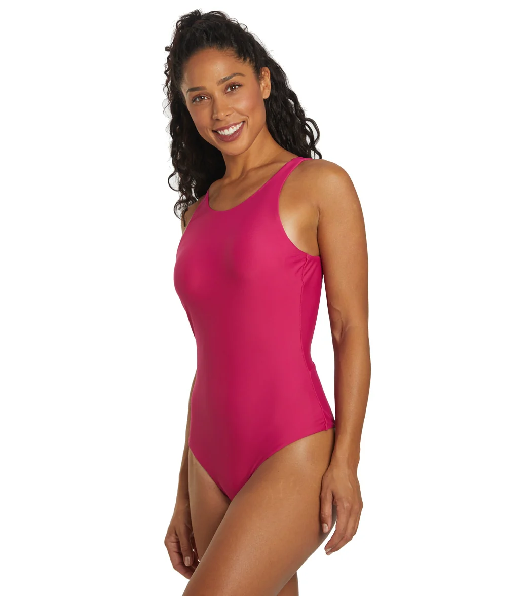 Sporti Active High Neck Tie Back One Piece Swimsuit - Image 4