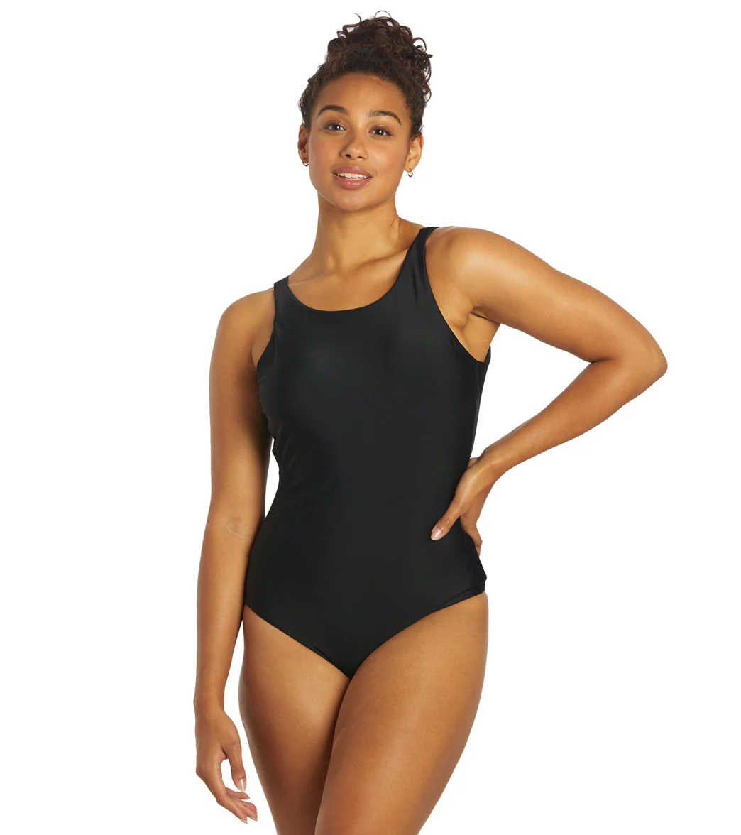 Sporti Active High Neck Tie Back One Piece Swimsuit - Image 7