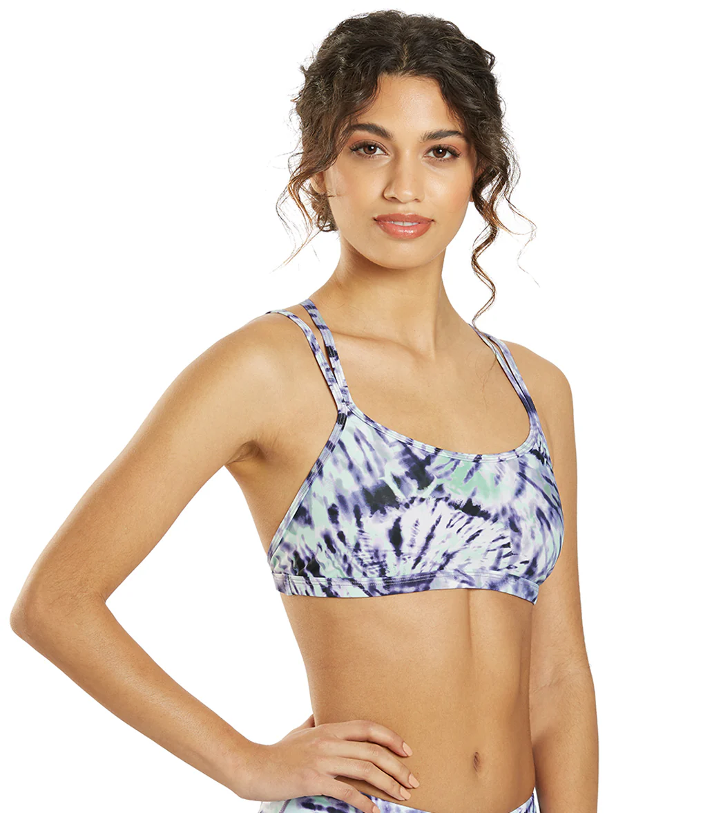Sporti Active Moonlight Tie Dye Double Cross Workout Bikini Top - Image 4