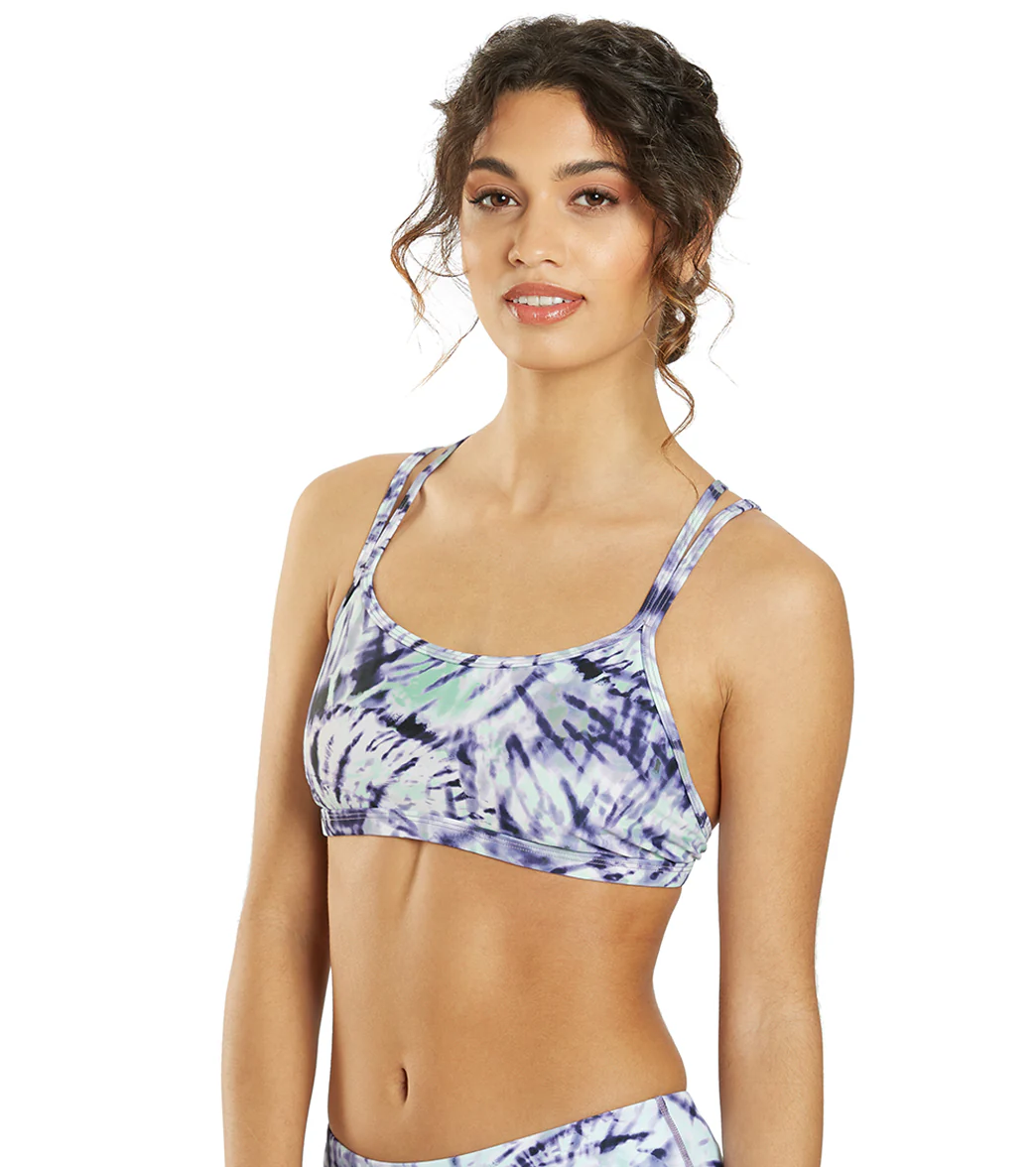 Sporti Active Moonlight Tie Dye Double Cross Workout Bikini Top - Image 6