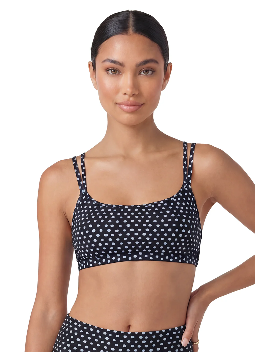 Sporti Active Tidal Dots Double Cross Workout Bikini Top - Image 10