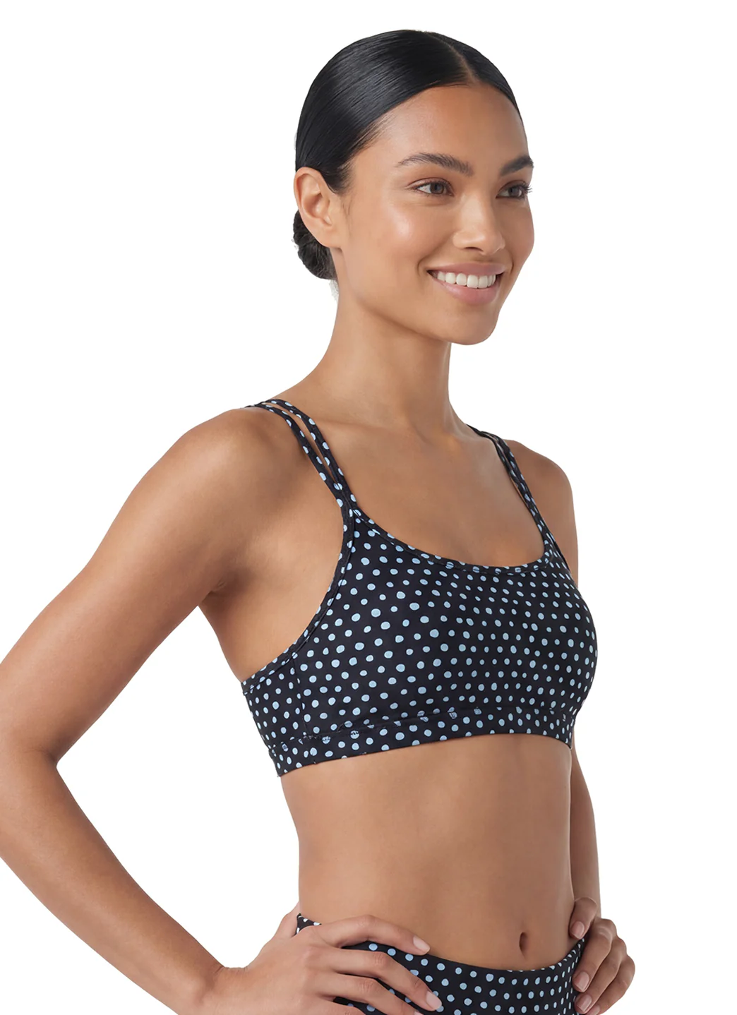 Sporti Active Tidal Dots Double Cross Workout Bikini Top - Image 11
