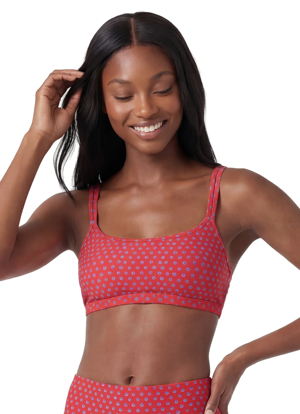Sporti Active Tidal Dots Double Cross Workout Bikini Top - Image 3