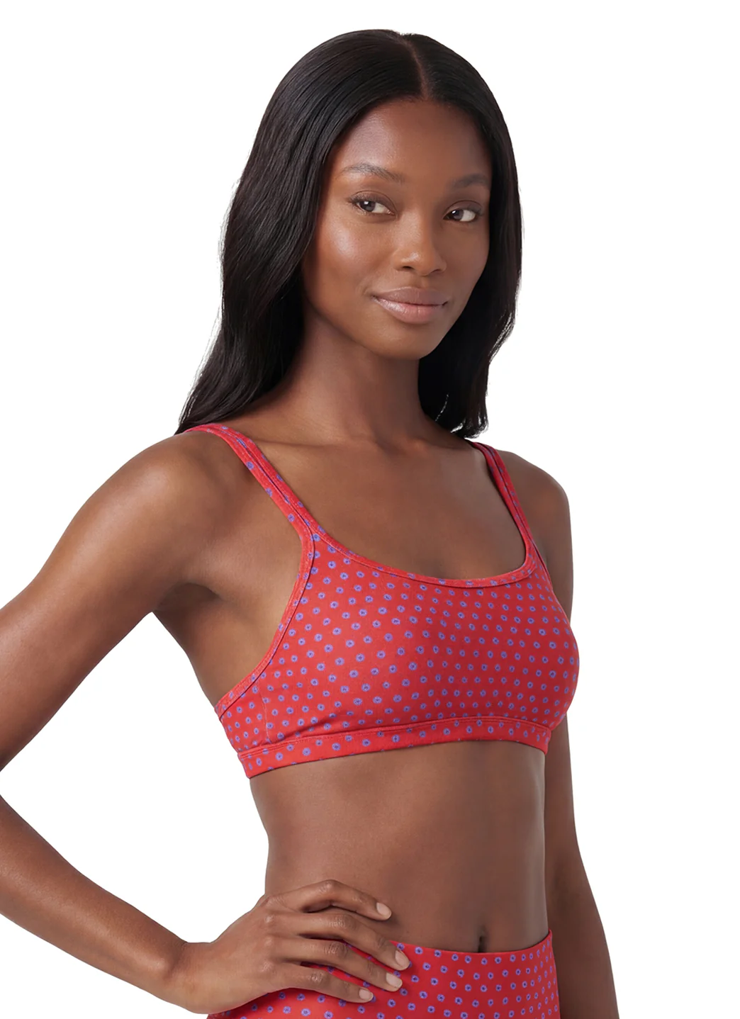 Sporti Active Tidal Dots Double Cross Workout Bikini Top - Image 4