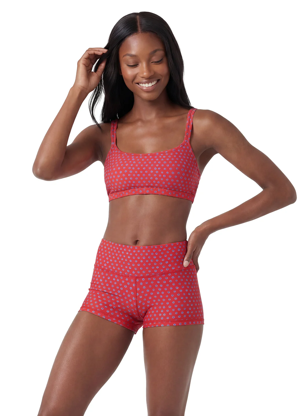 Sporti Active Tidal Dots Double Cross Workout Bikini Top - Image 6
