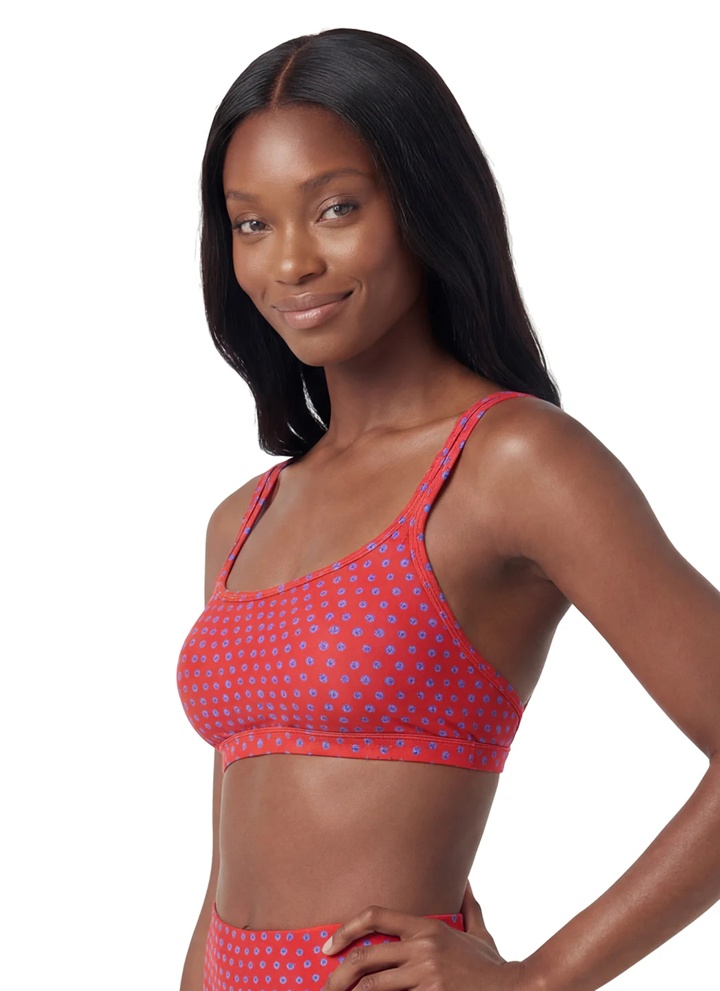 Sporti Active Tidal Dots Double Cross Workout Bikini Top - Image 7