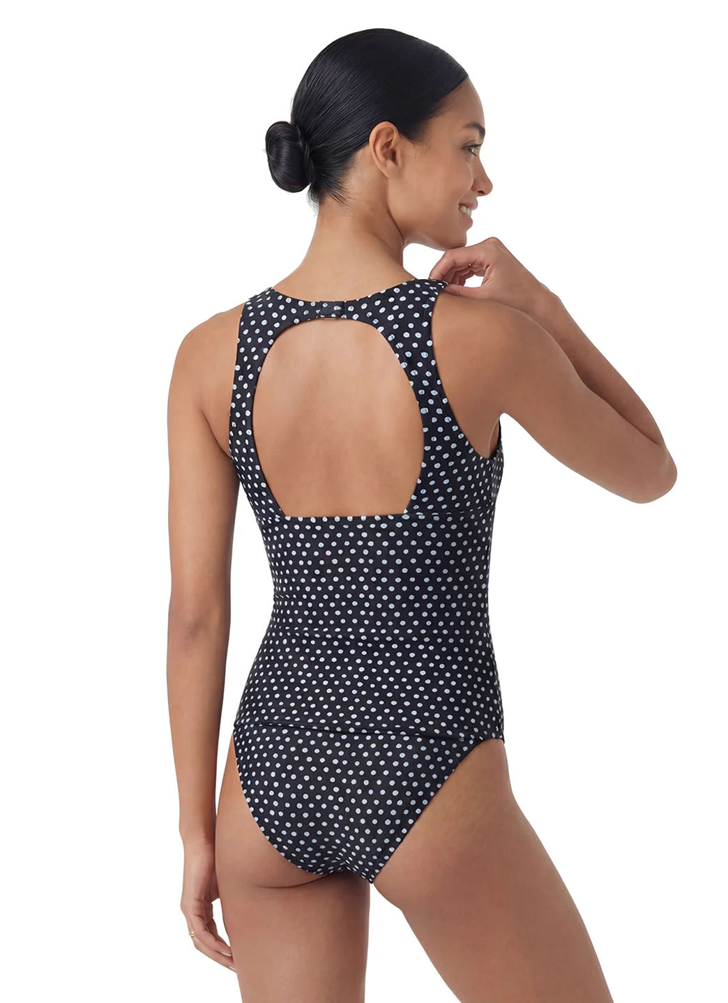 Sporti Active Tidal Dots High Neck Tankini Top - Image 10