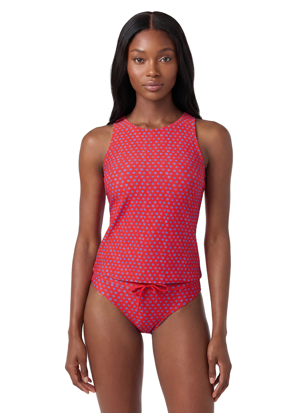Sporti Active Tidal Dots High Neck Tankini Top - Image 2