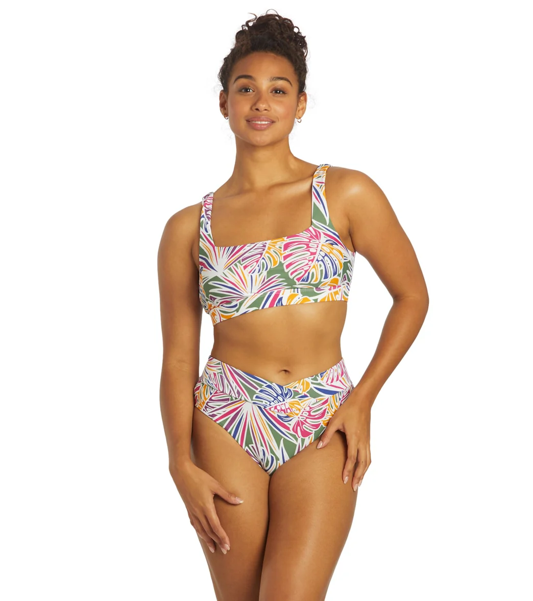 Sporti Active Tropical Palm High Waisted Cheeky Swim Bottom - Image 2