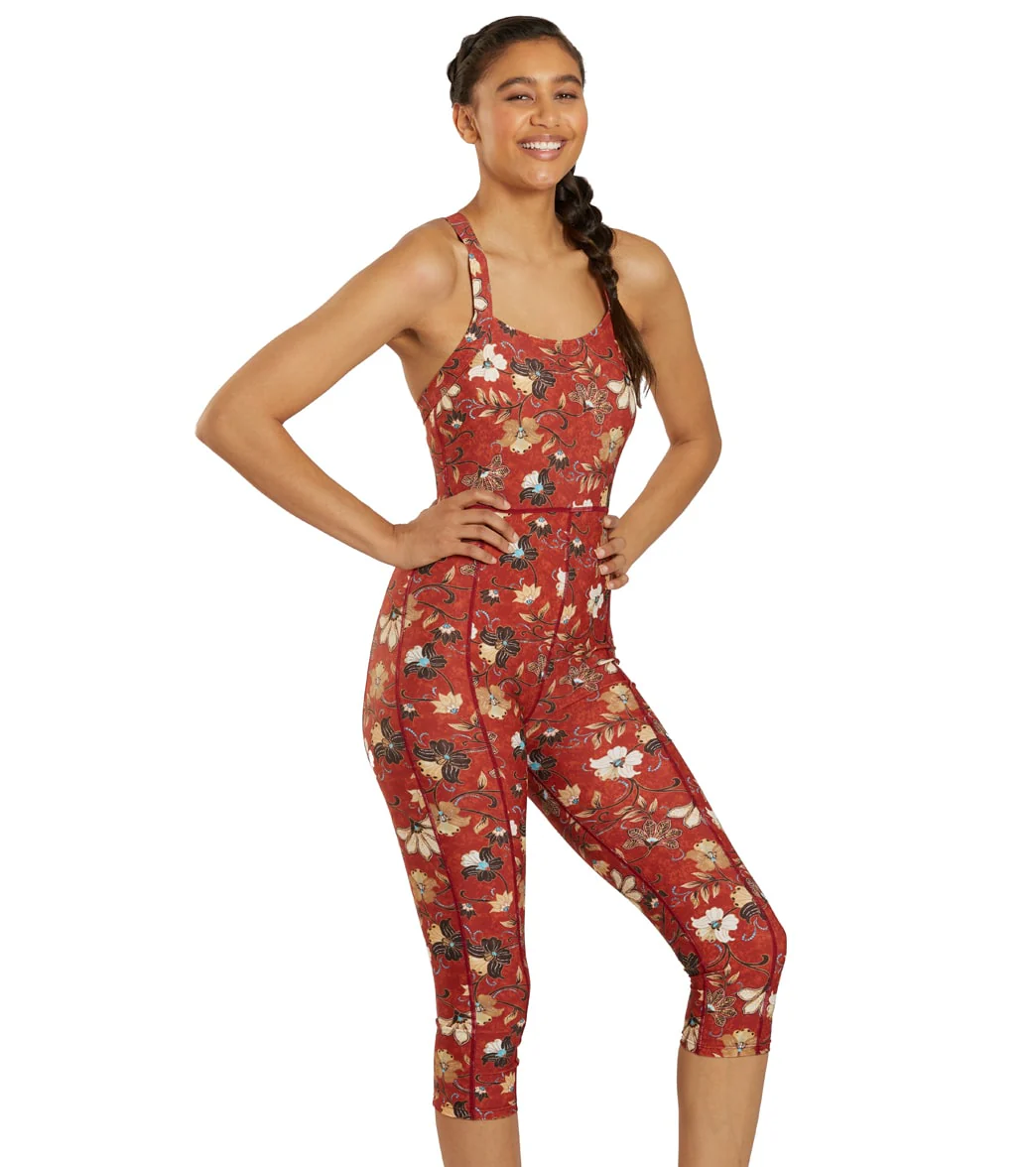 Sporti Active Vintage Bali One Piece Cropped Swim Unitard - Image 3