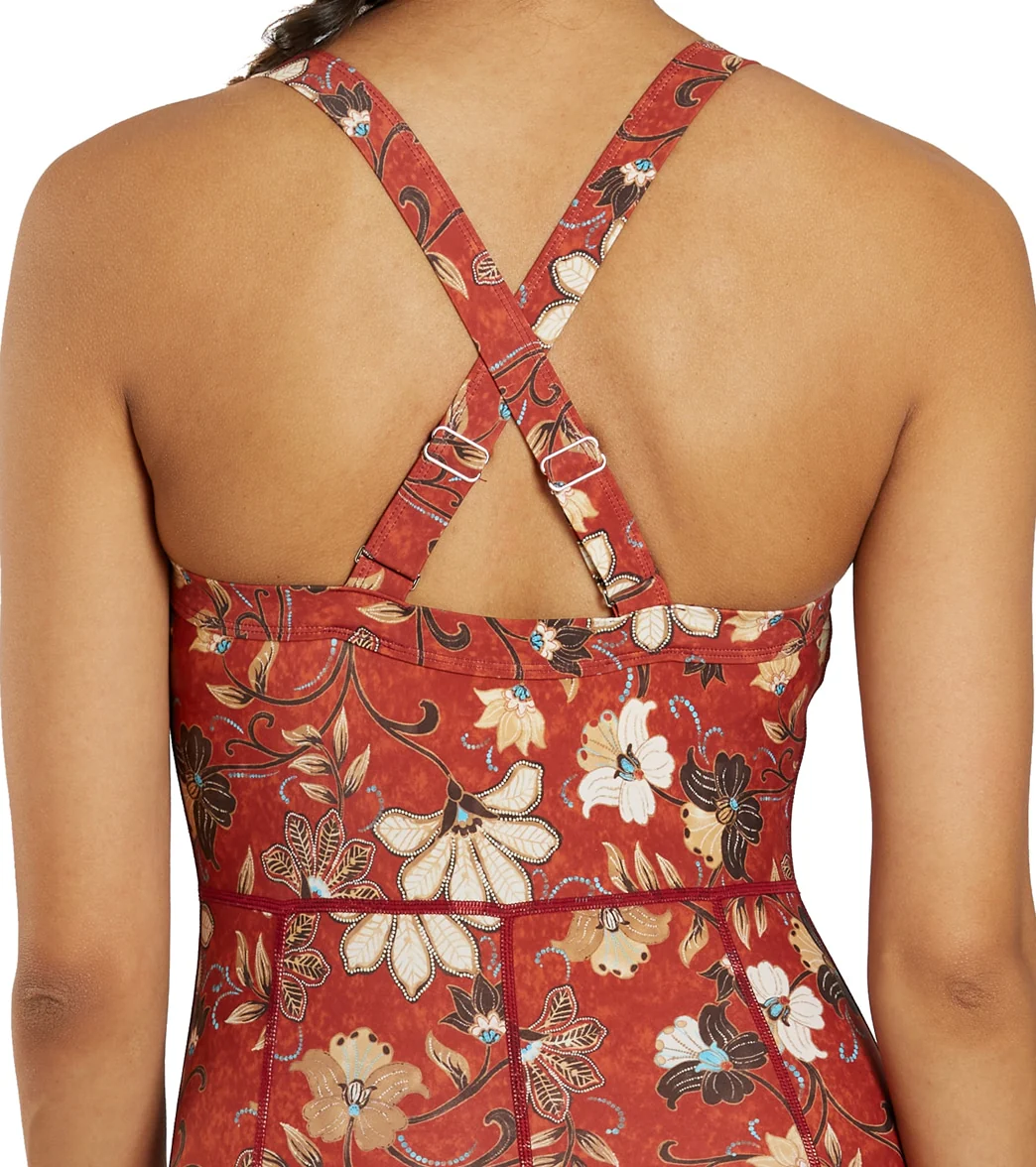 Sporti Active Vintage Bali One Piece Cropped Swim Unitard - Image 5