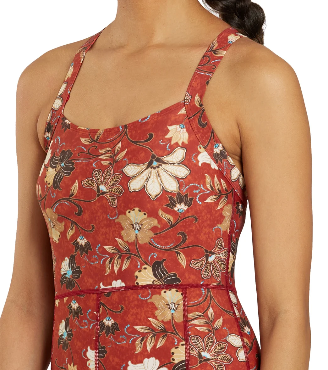 Sporti Active Vintage Bali One Piece Cropped Swim Unitard - Image 6