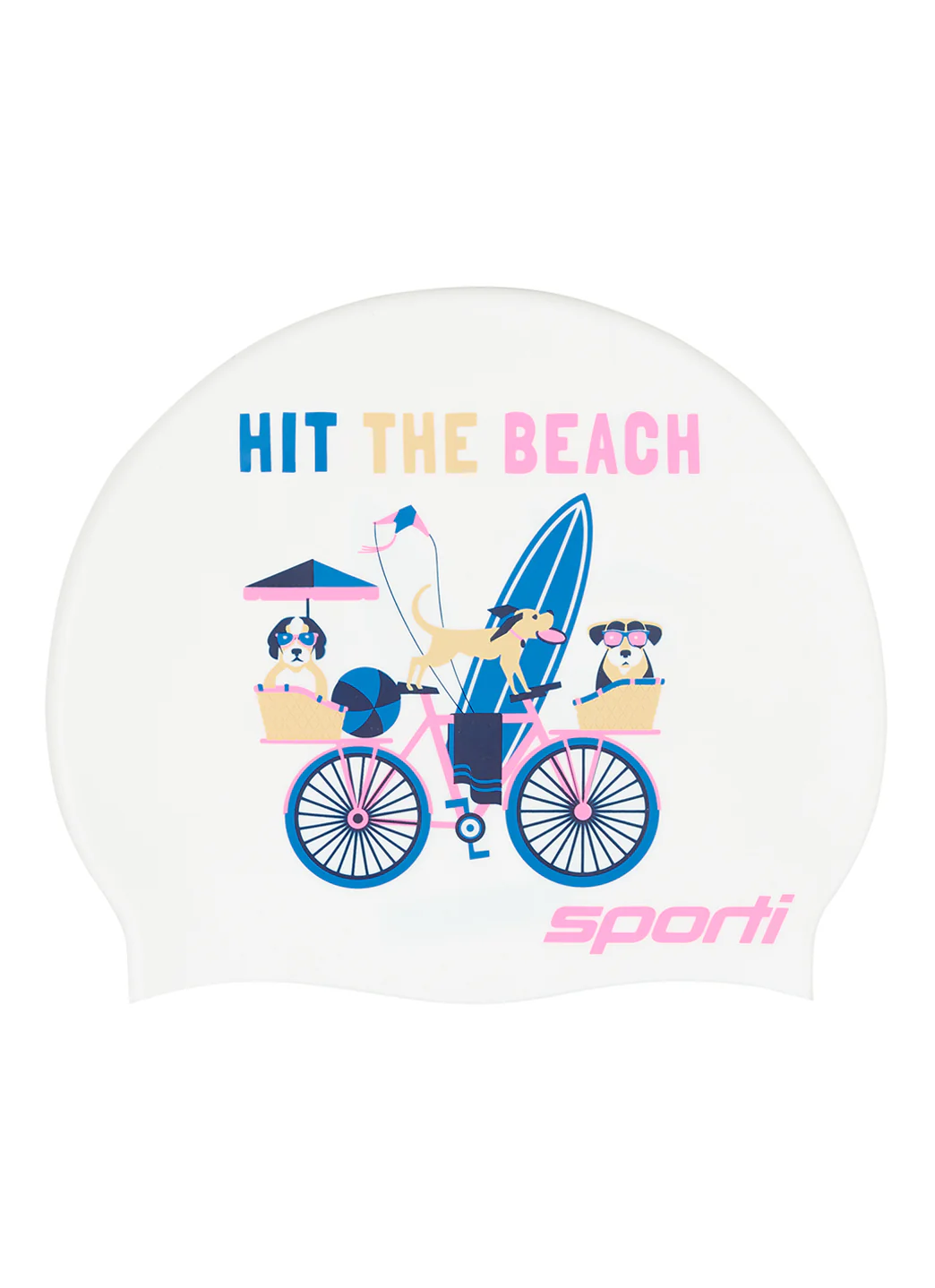 Sporti Beach Day Silicone Swim Cap - Image 3