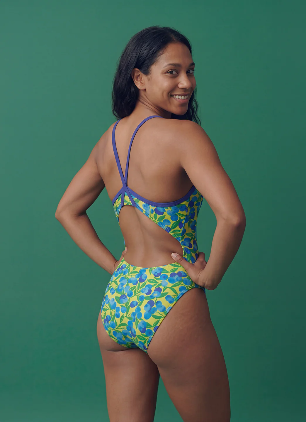 Sporti Blueberry Breeze Thin Strap One Piece Swimsuit (22-44) - Image 2