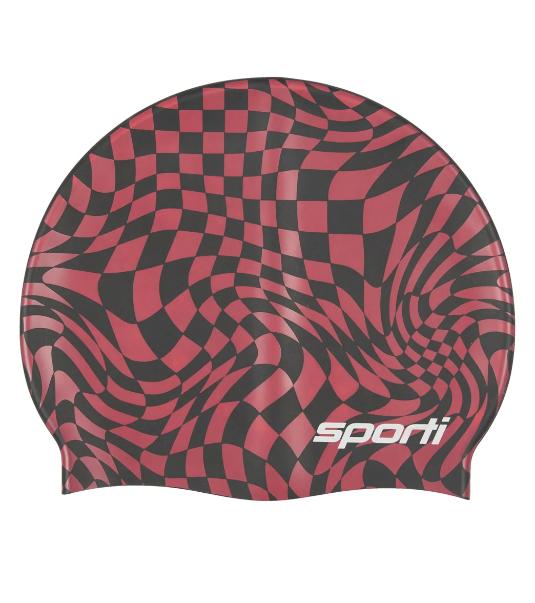 Sporti Checkmate Silicone Swim Cap - Image 20