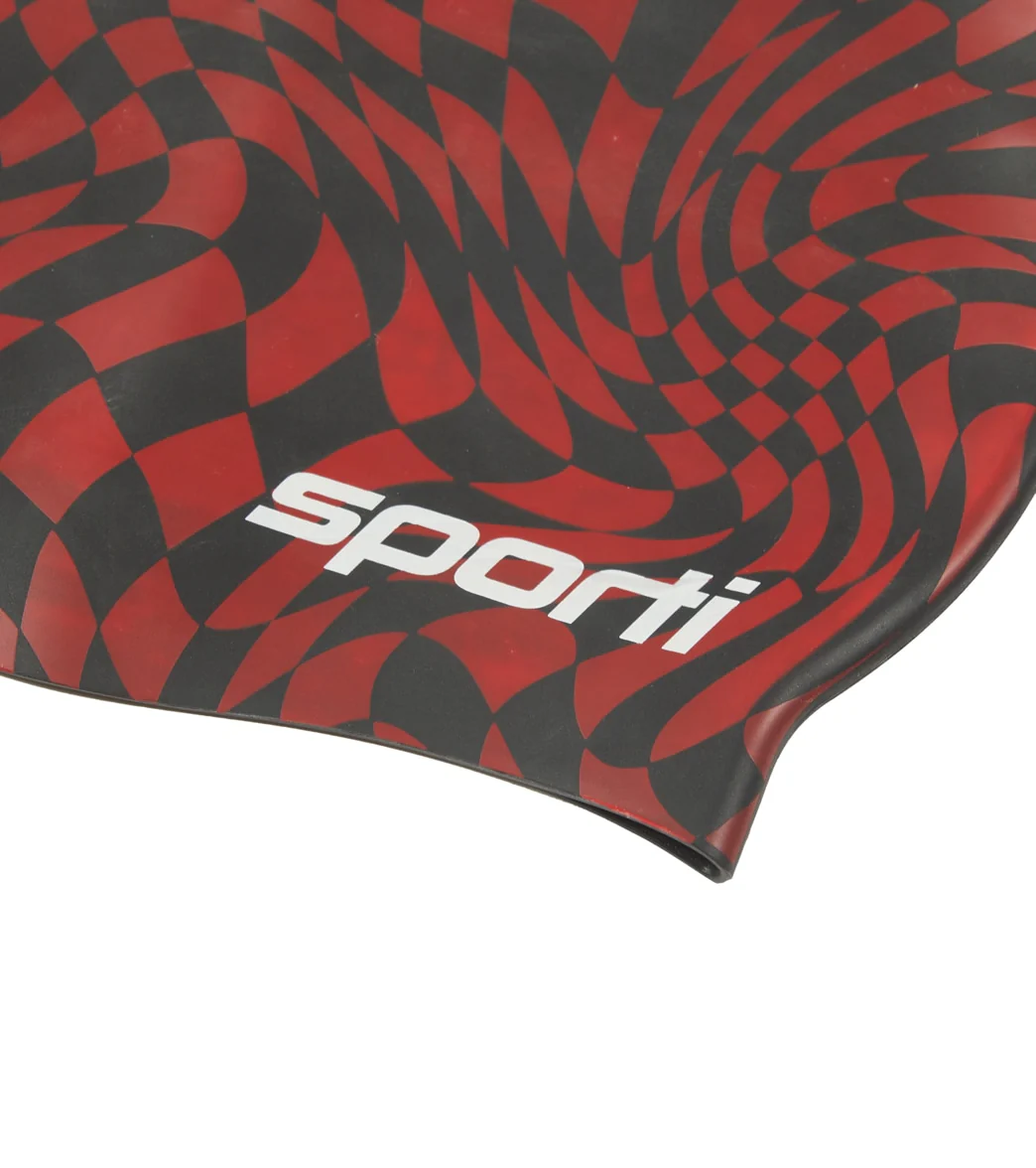 Sporti Checkmate Silicone Swim Cap - Image 23