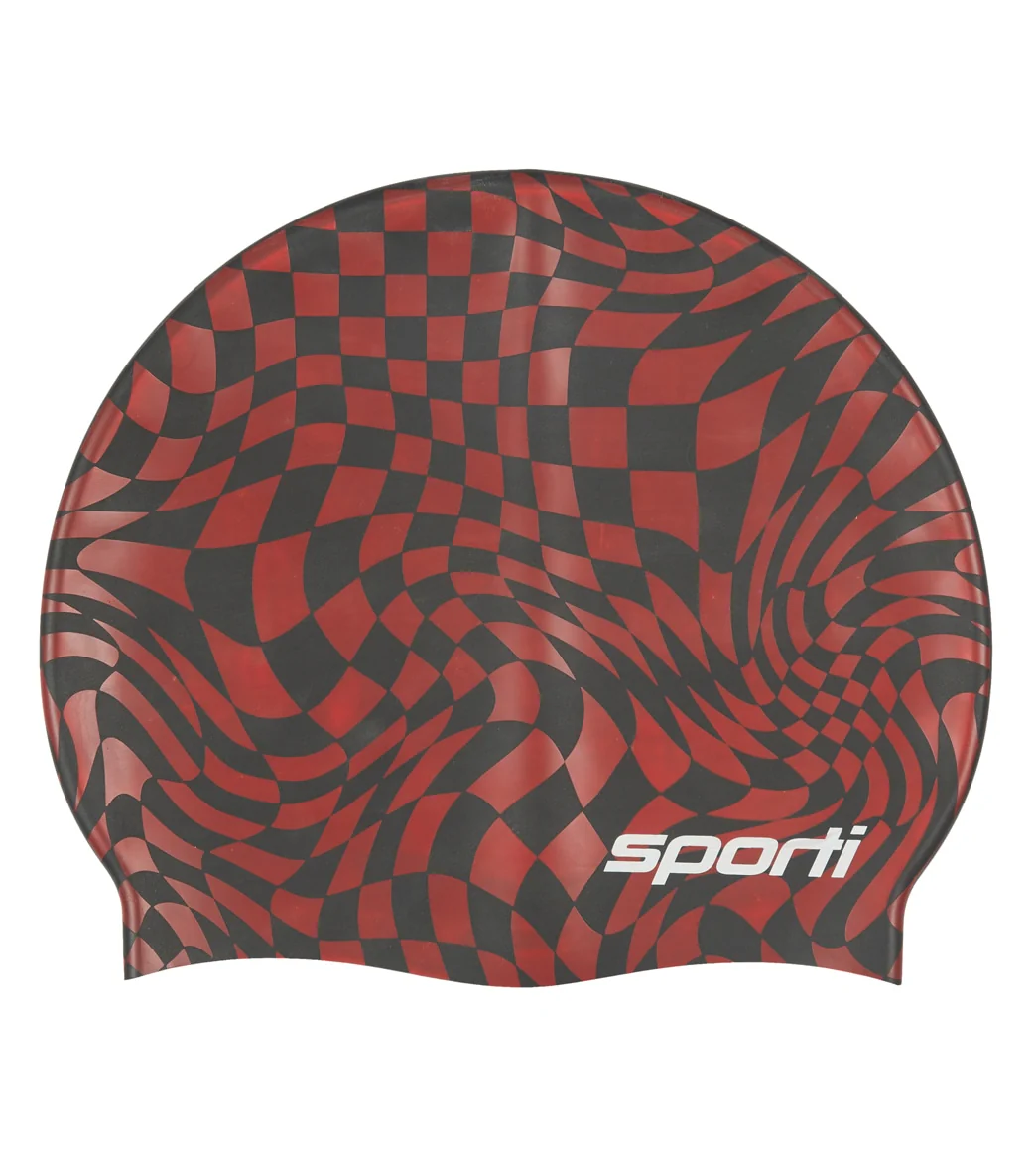 Sporti Checkmate Silicone Swim Cap - Image 25
