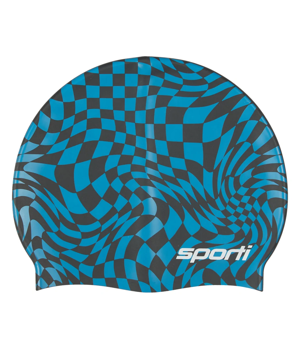 Sporti Checkmate Silicone Swim Cap - Image 26