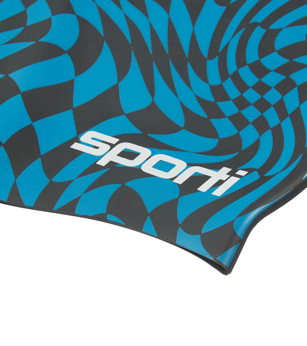 Sporti Checkmate Silicone Swim Cap - Image 28