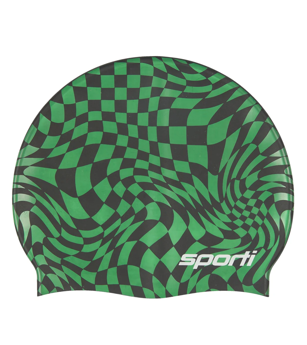 Sporti Checkmate Silicone Swim Cap - Image 33
