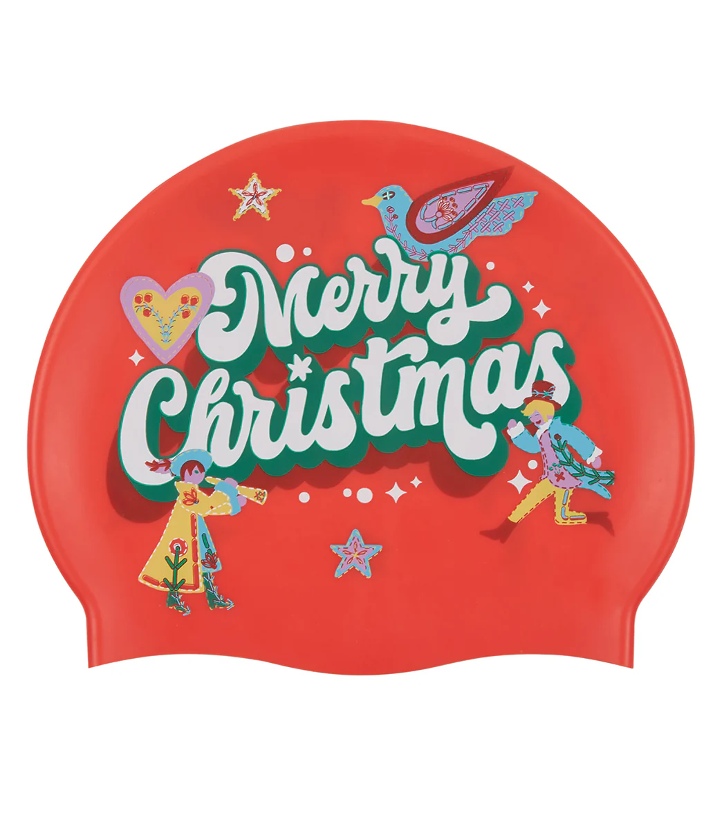 Sporti Christmas Countdown Silicone Swim Cap Jr. - Image 3