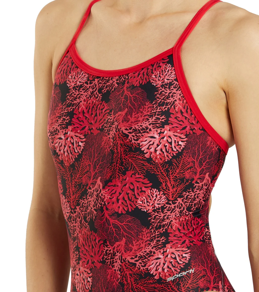 Sporti Coral Reef Thin Strap One Piece Swimsuit (22-40) - Image 38