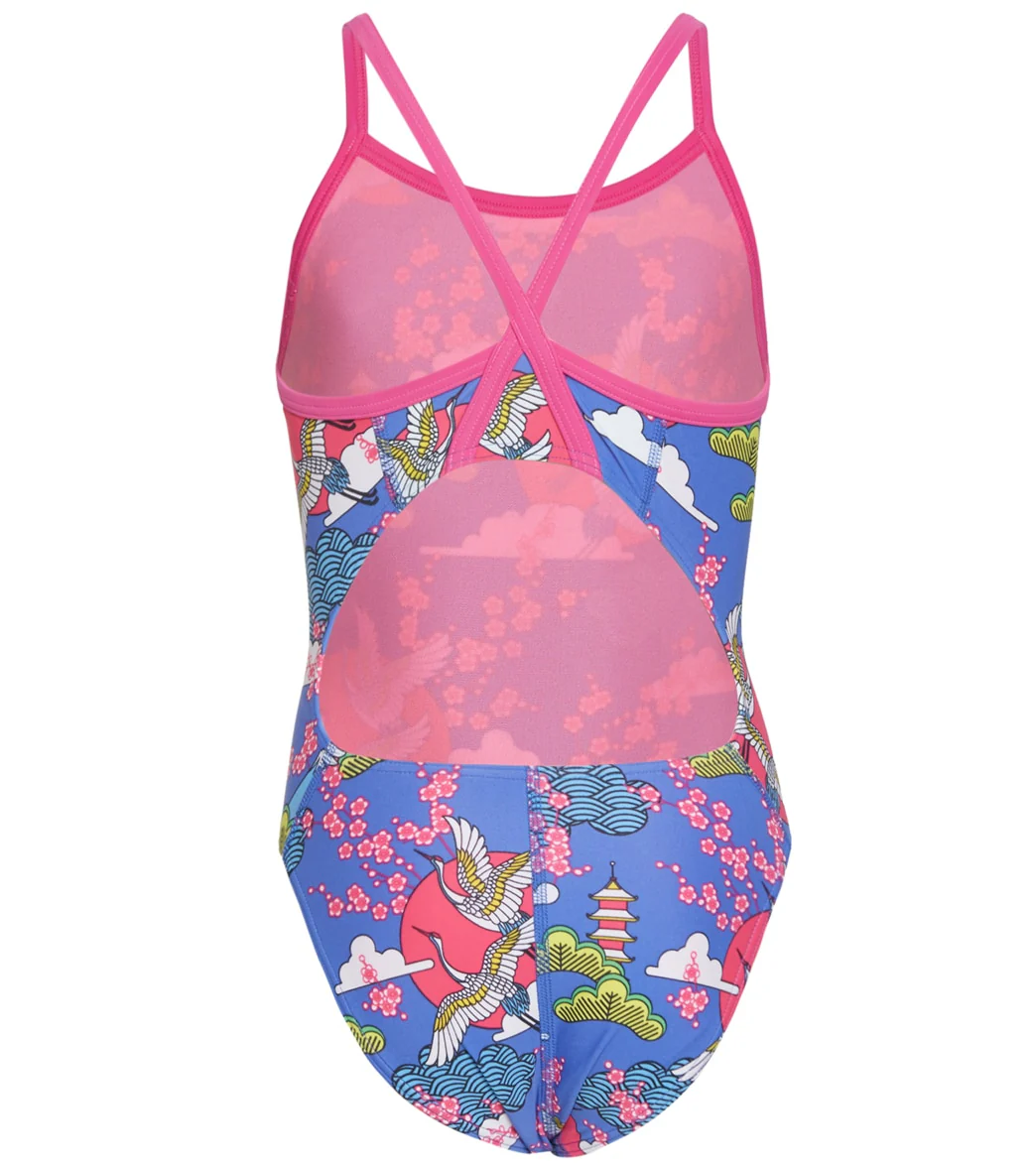 Sporti Cranes Take Flight Thin Strap One Piece Swimsuit Youth (22-28) - Image 2