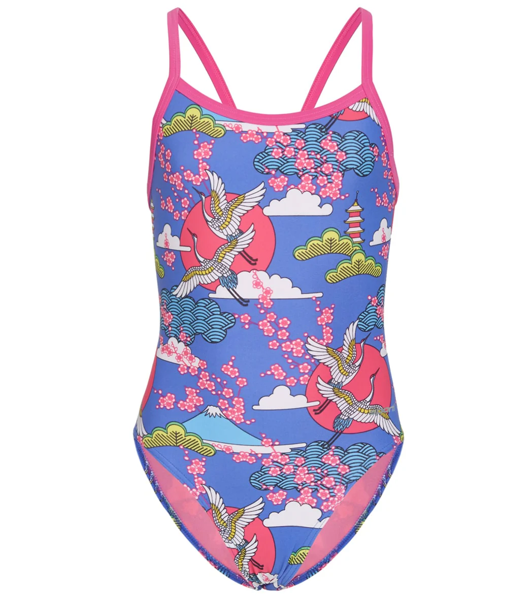 Sporti Cranes Take Flight Thin Strap One Piece Swimsuit Youth (22-28) - Image 5