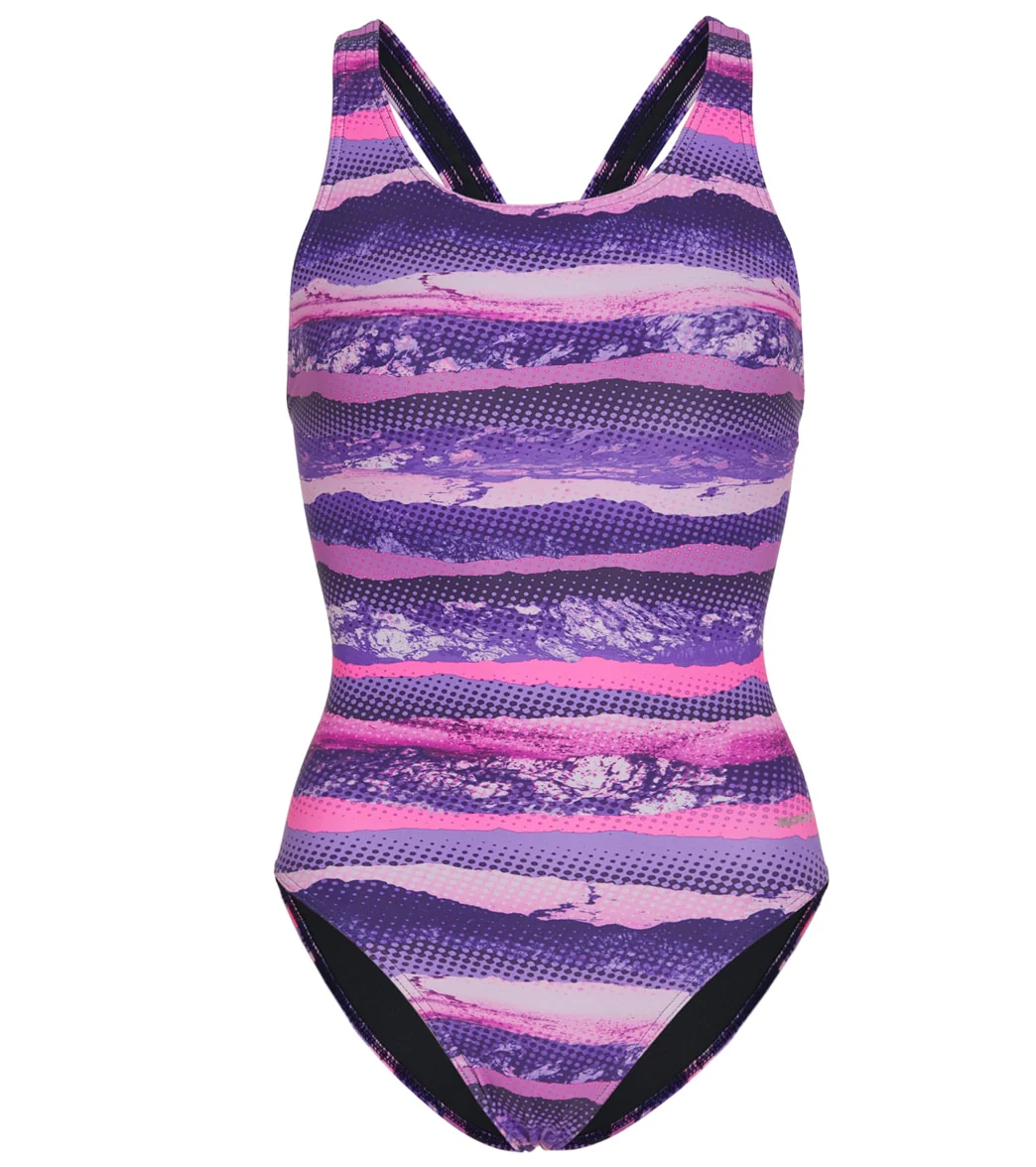 Sporti Deep Wide Strap One Piece Swimsuit Youth (22-28)