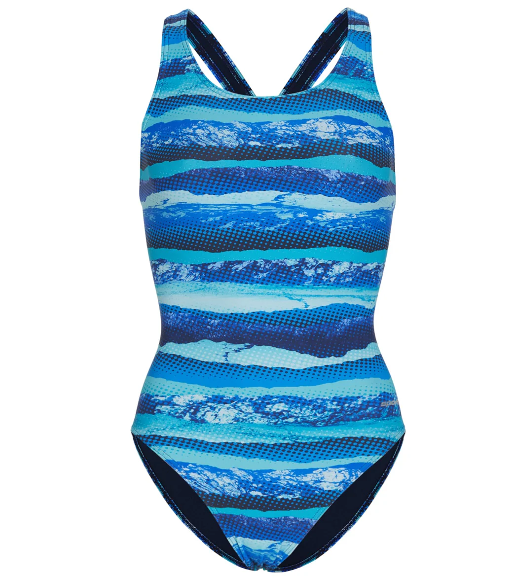 Sporti Deep Wide Strap One Piece Swimsuit Youth (22-28) - Image 12