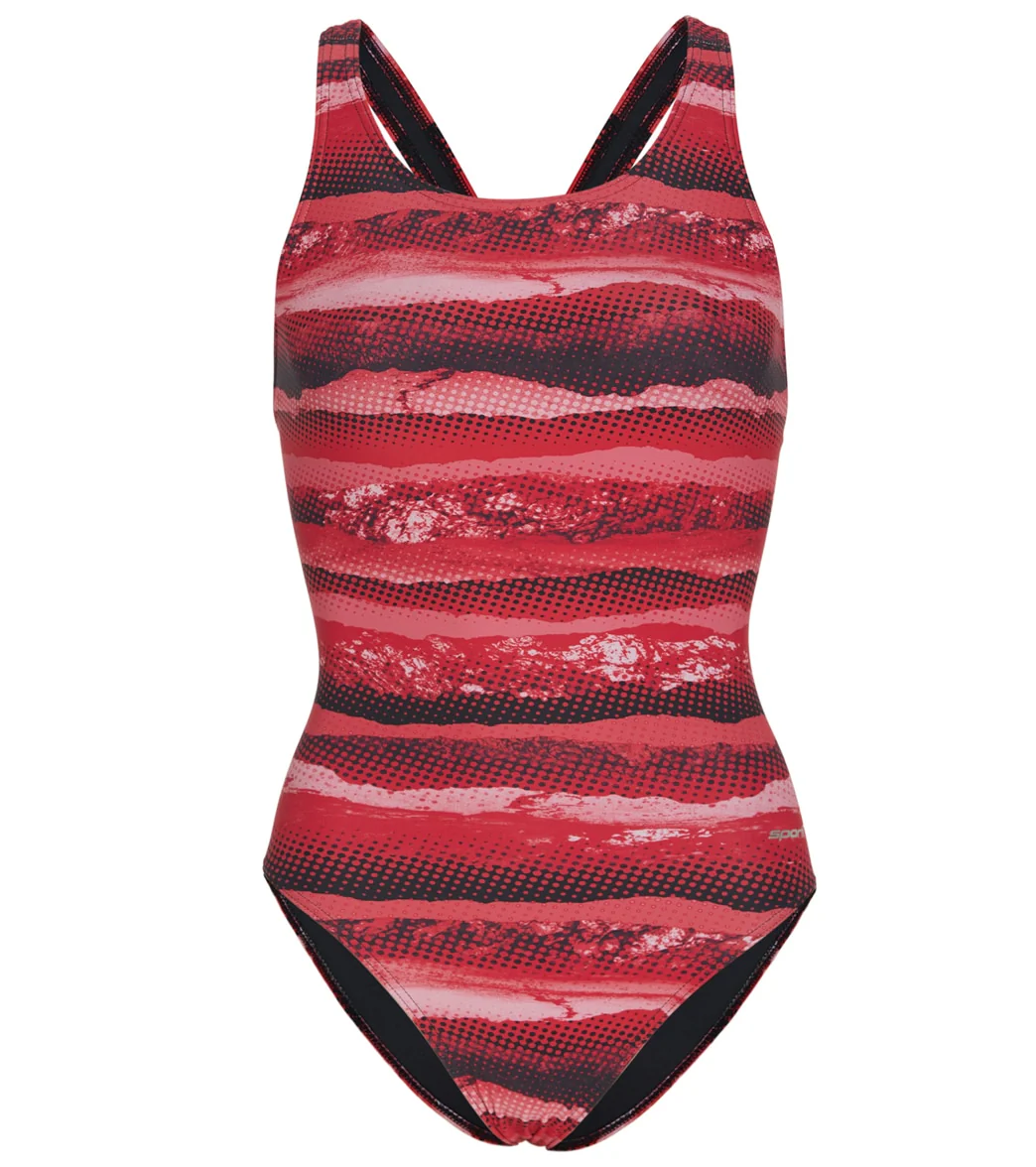 Sporti Deep Wide Strap One Piece Swimsuit Youth (22-28) - Image 8