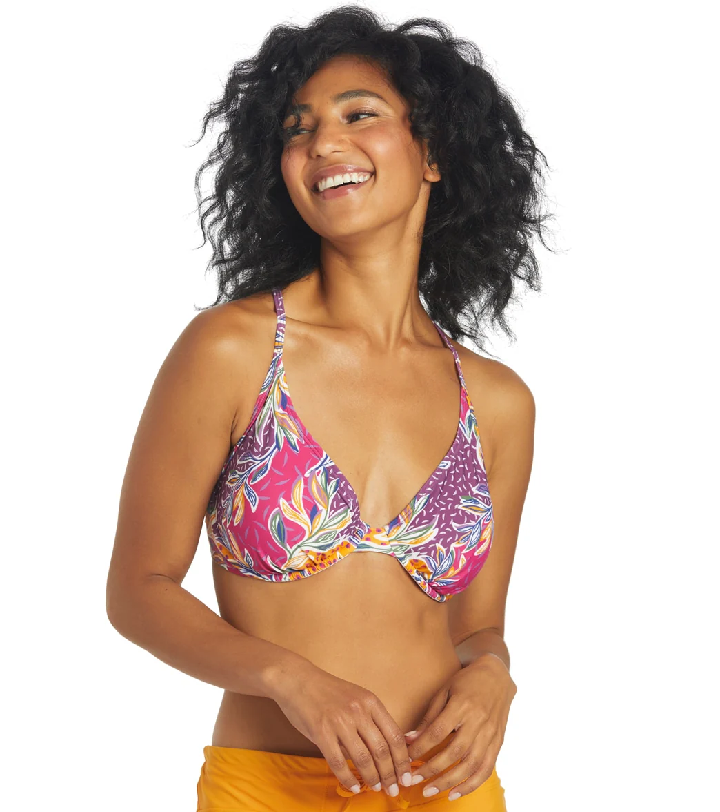 Sporti Floral Patchwork Underwire Bikini Top (D/DD/E/F) - Image 5