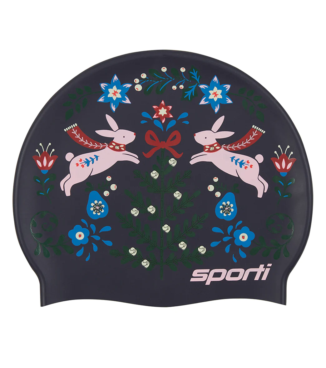 Sporti Folklore Forest Silicone Swim Cap - Image 2