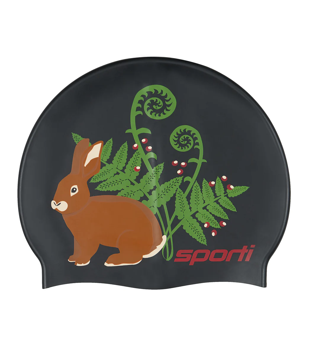 Sporti Forest Friends Silicone Swim Cap - Image 2