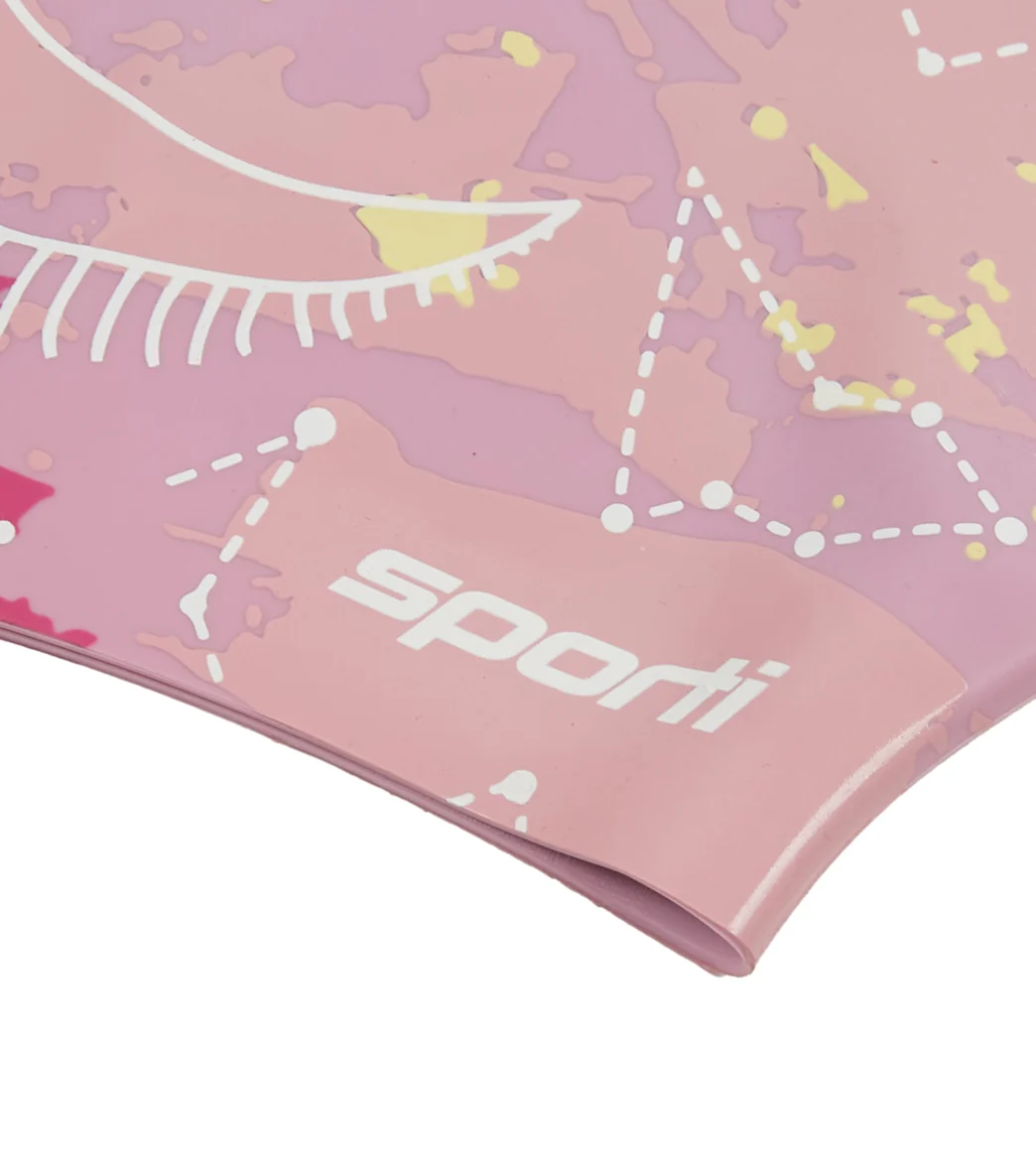 Sporti Galaxy Silicone Long Hair Bun Swim Cap - Image 4