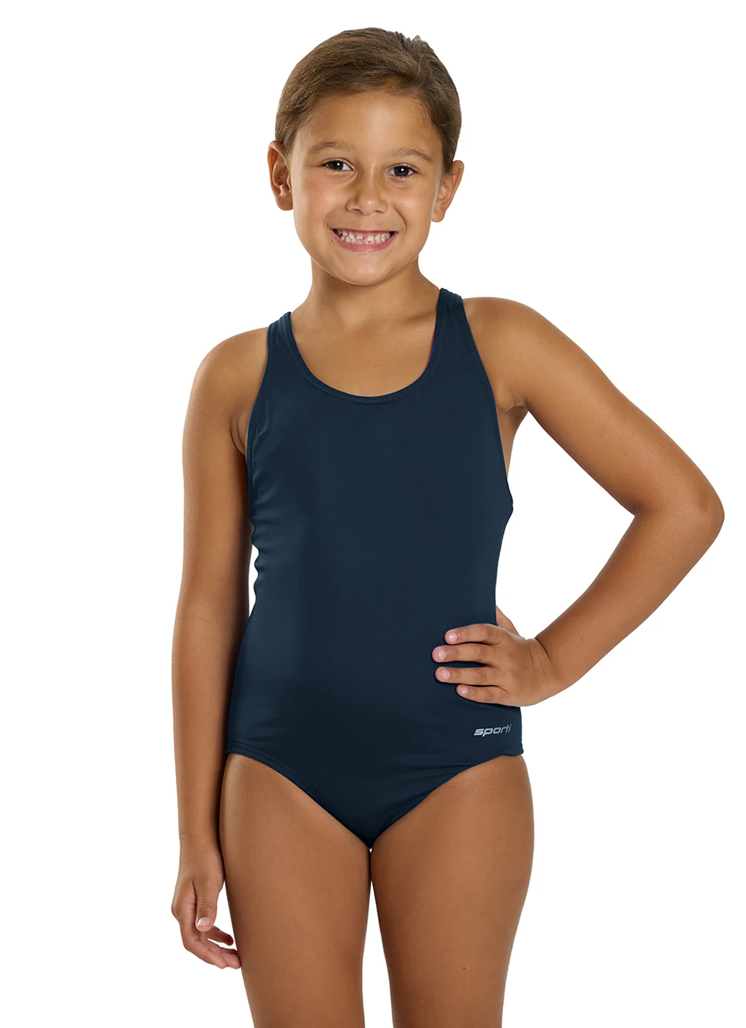Sporti Girls' Solid Racer Back One Piece Swimsuit (Toddler, Little Kid, Big Kid) - Image 14