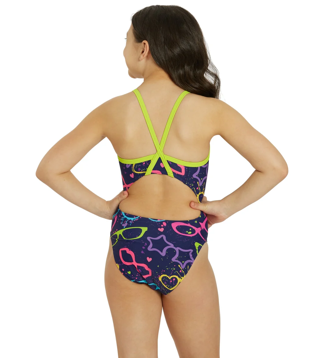 Sporti Gotta Wear Shades Thin Strap One Piece Swimsuit Youth (22-28) - Image 4