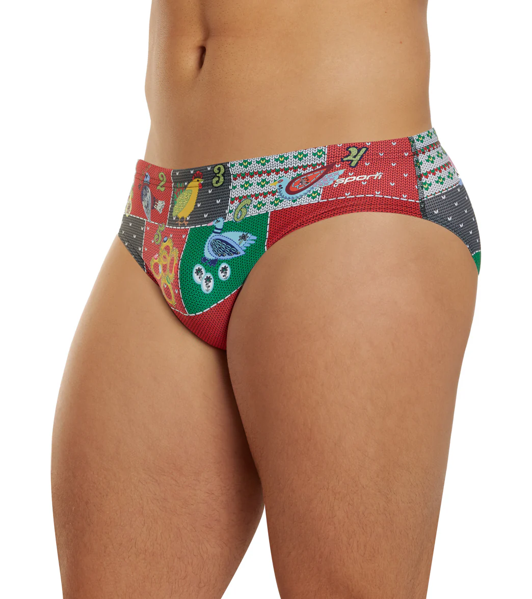 Sporti Granny Sweater 12 Days of Christmas Brief Swimsuit (26-40) - Image 10