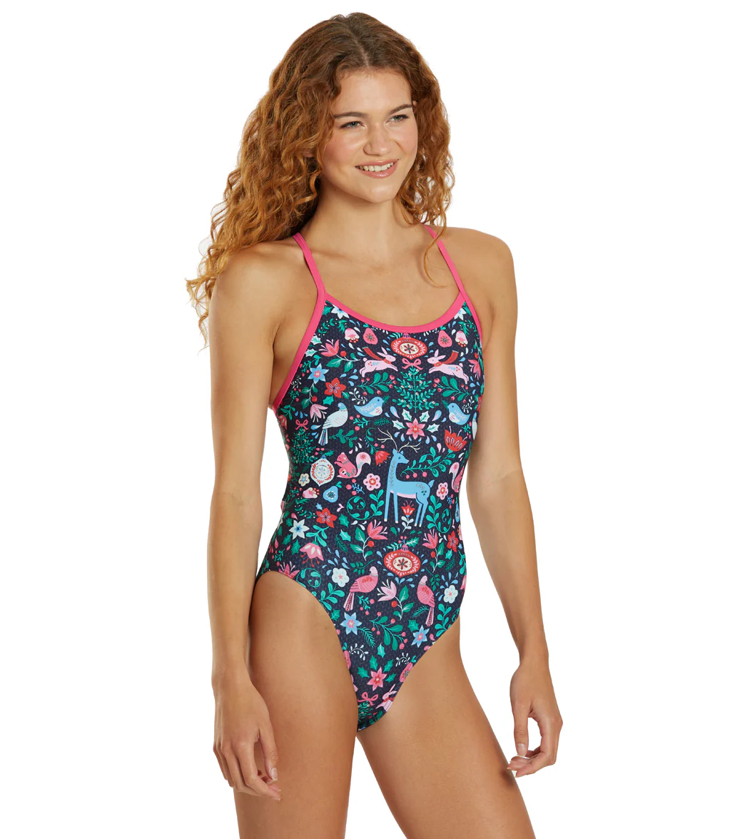 Sporti Granny Sweater Folk Holiday Thin Strap One Piece Swimsuit (22-44) - Image 10