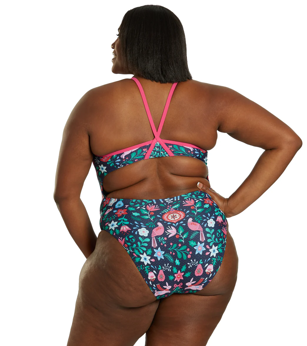 Sporti Granny Sweater Folk Holiday Thin Strap One Piece Swimsuit (22-44) - Image 16