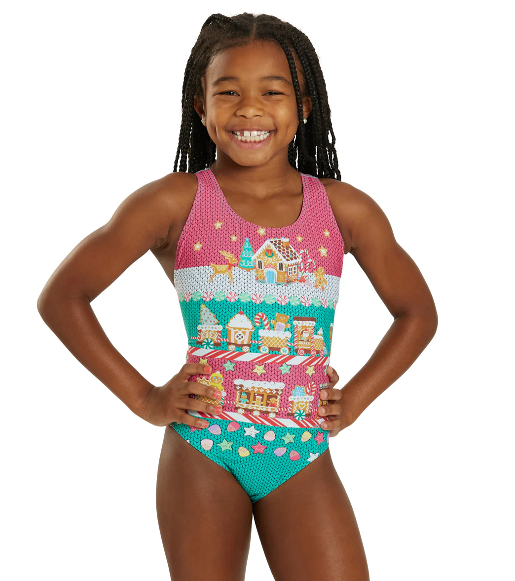 Sporti Granny Sweater Gingerbread Wide Strap One Piece Swimsuit (22-44) - Image 11