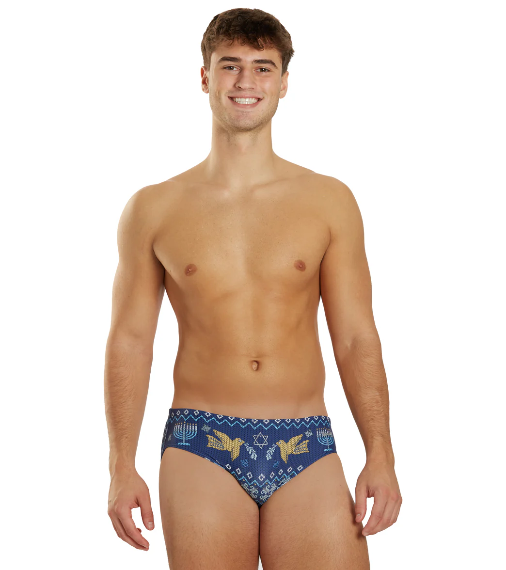 Sporti Granny Sweater Hanukkah Brief Swimsuit (26-40) - Image 3