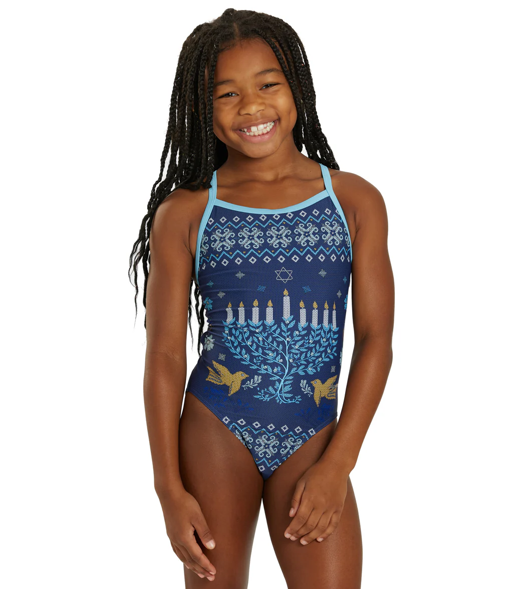 Sporti Granny Sweater Hanukkah Thin Strap One Piece Swimsuit (22-44) - Image 8
