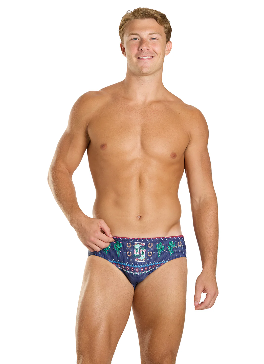 Sporti Granny Sweater Jingle Spurs Brief Swimsuit (26-40) - Image 2
