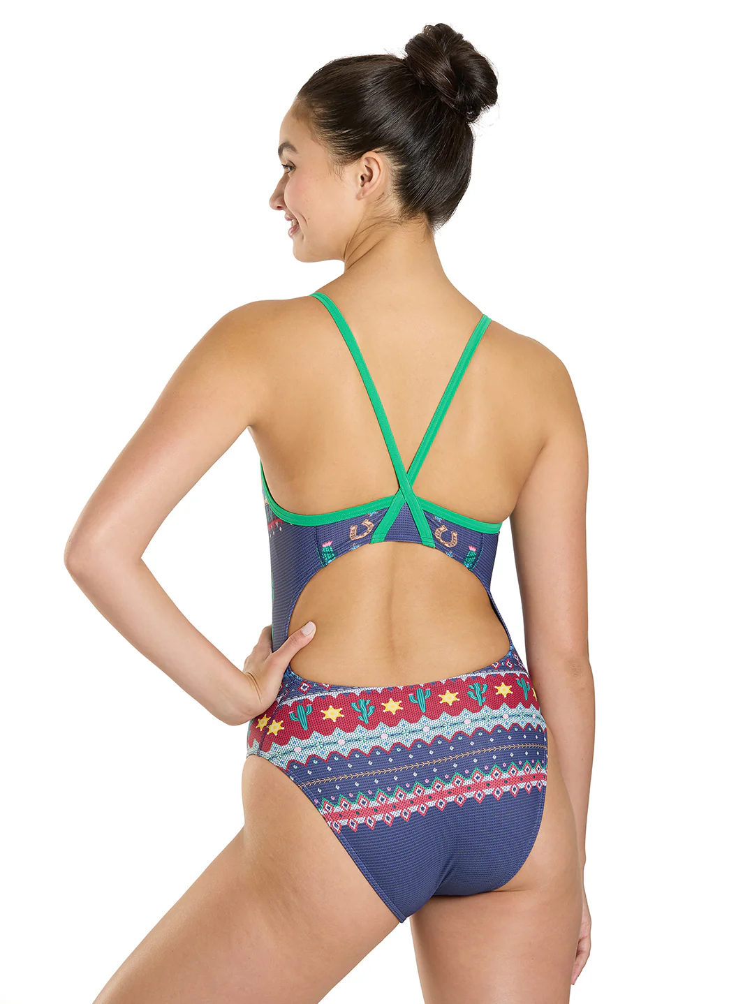 Sporti Granny Sweater Jingle Spurs Thin Strap One Piece Swimsuit (22-44) - Image 8