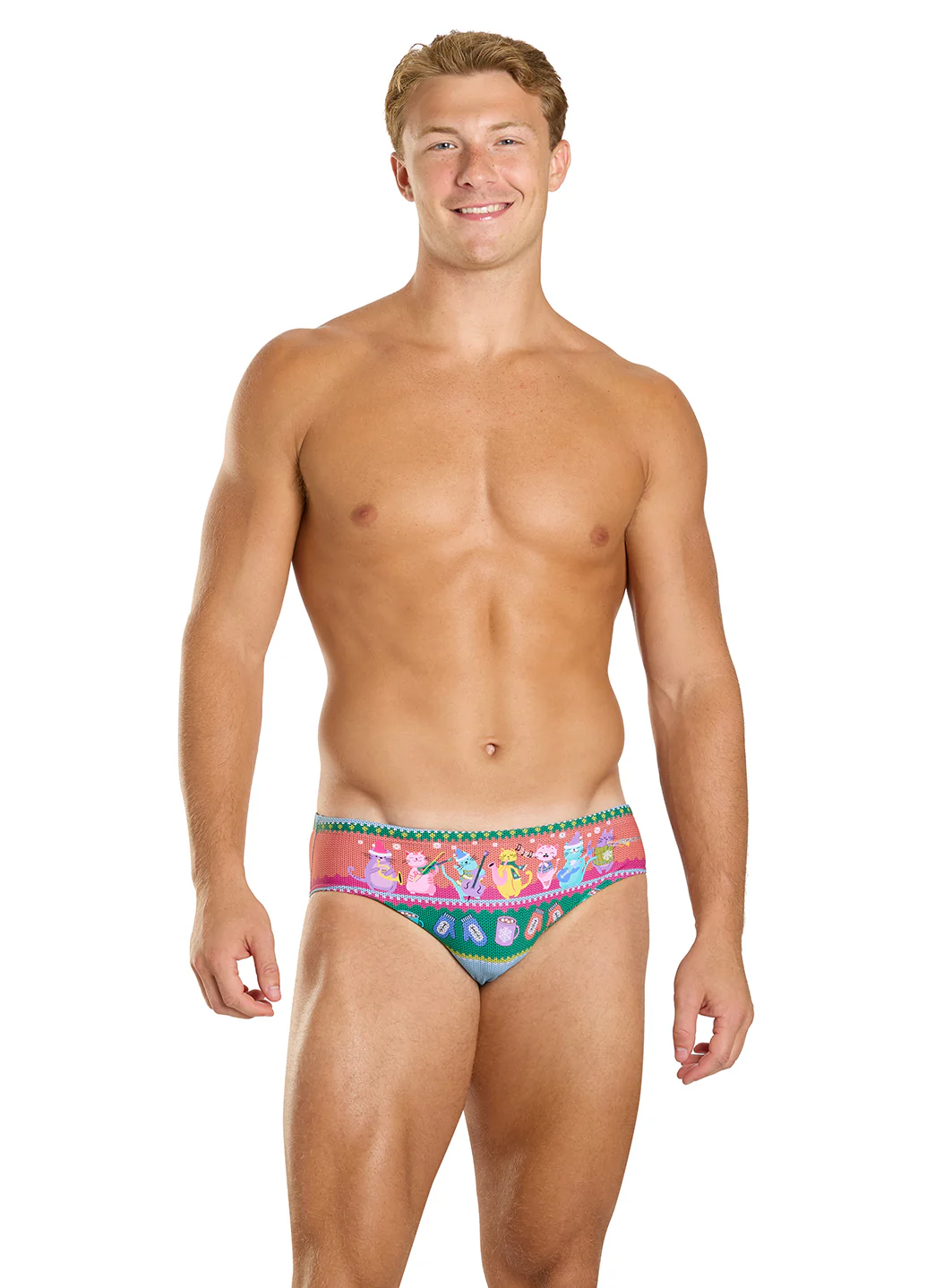 Sporti Granny Sweater Meowy & Bright Brief Swimsuit (26-40) - Image 3