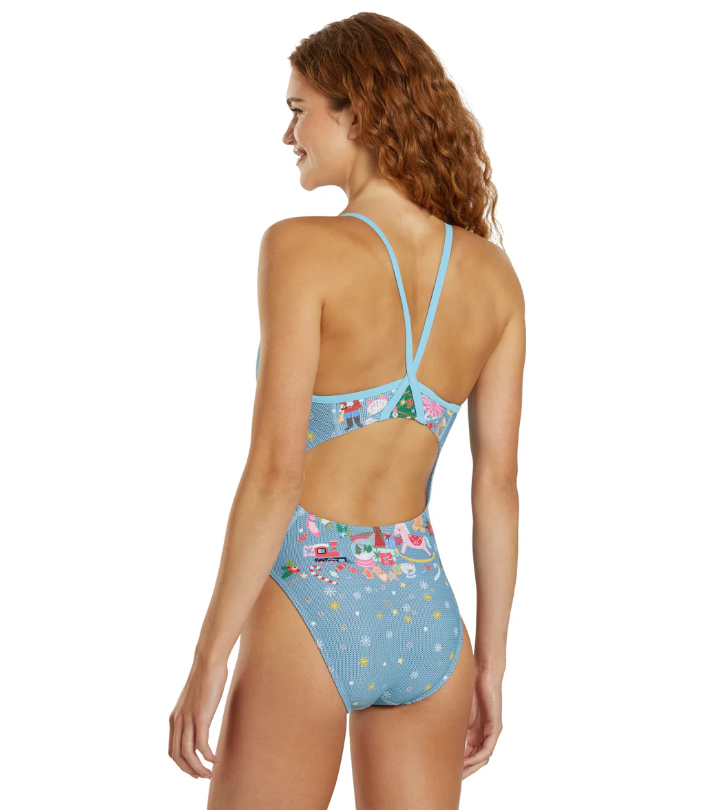 Sporti Granny Sweater Nutcracker Thin Strap One Piece Swimsuit (22-44) - Image 10