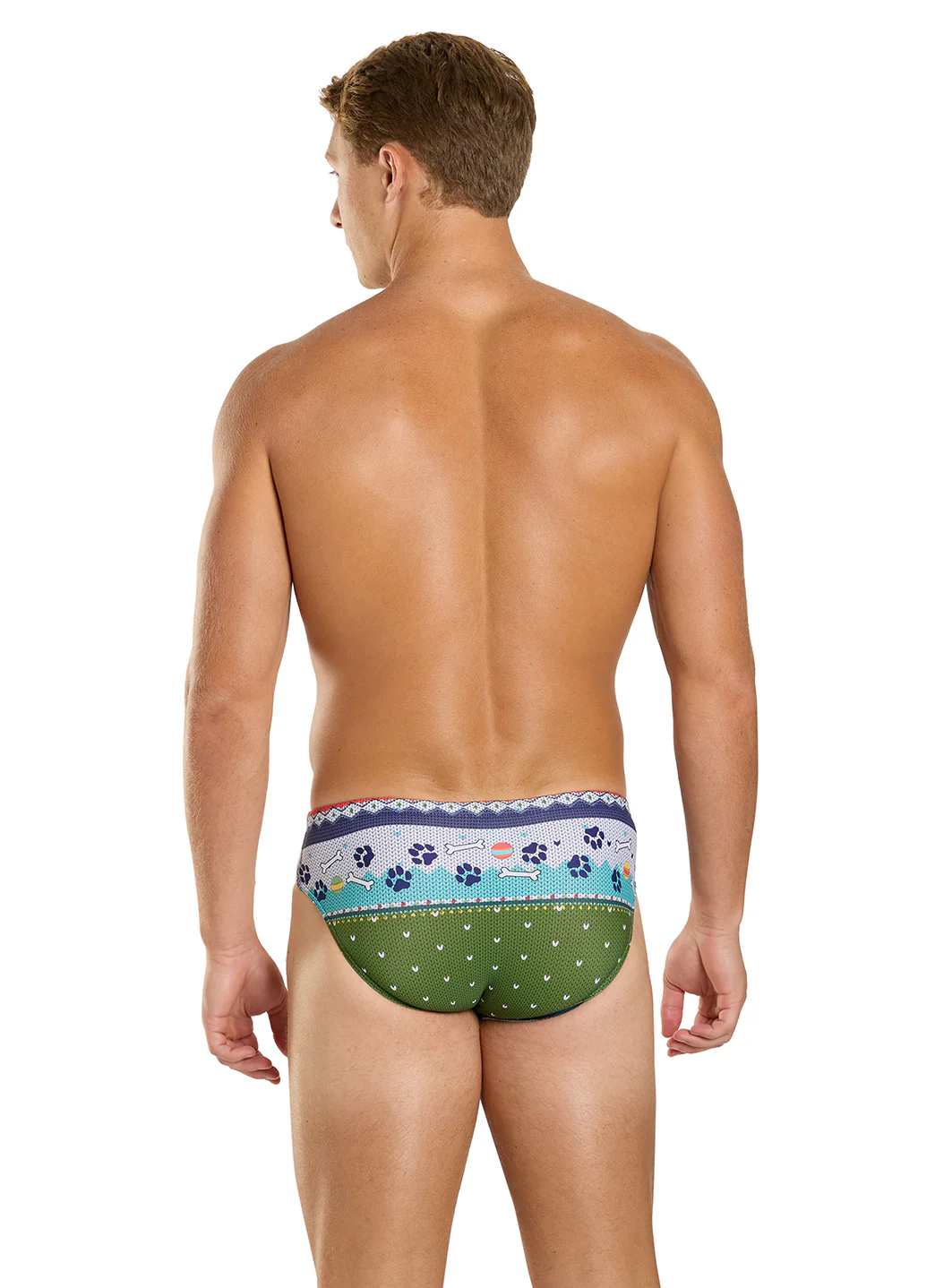 Sporti Granny Sweater Pawliday Cheer Brief Swimsuit (26-40) - Image 5